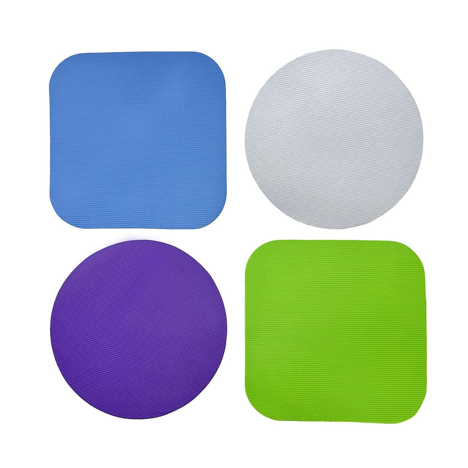 Paquete de 4 almohadillas de agarre para abridor de tarros, herramienta de abridor de botter para manos débiles, abridor de tarros de goma para personas mayores con artritis (azul, verde, gris, morado