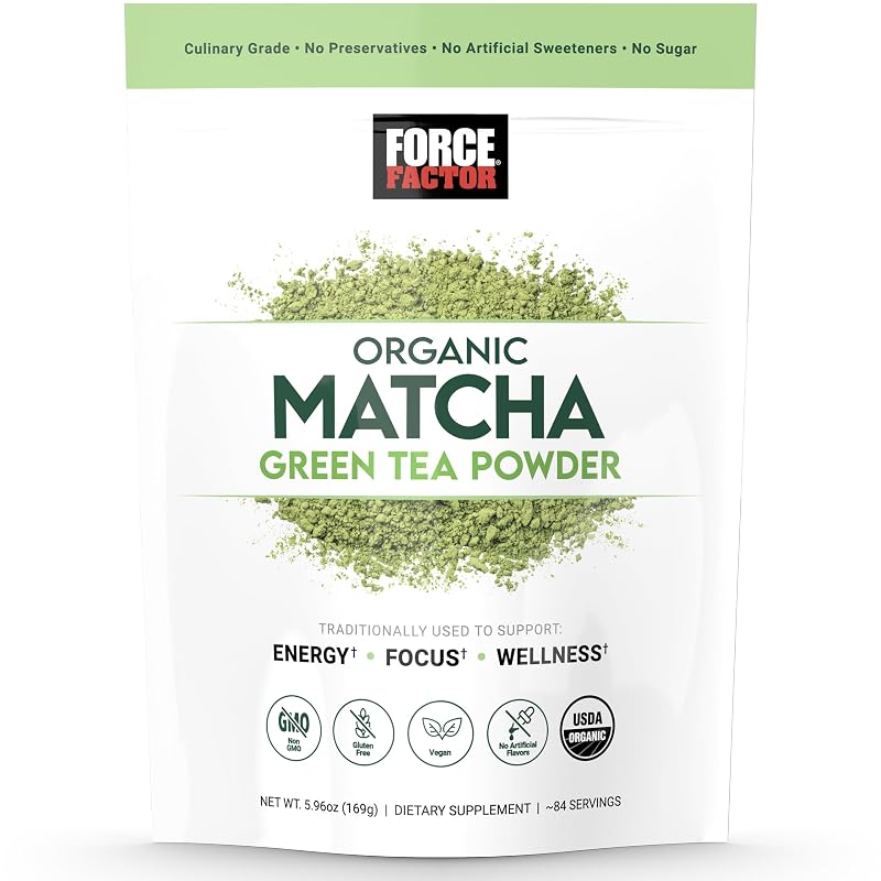Force Factor Chá Verde Matcha Orgânico em Pó, 169 g
