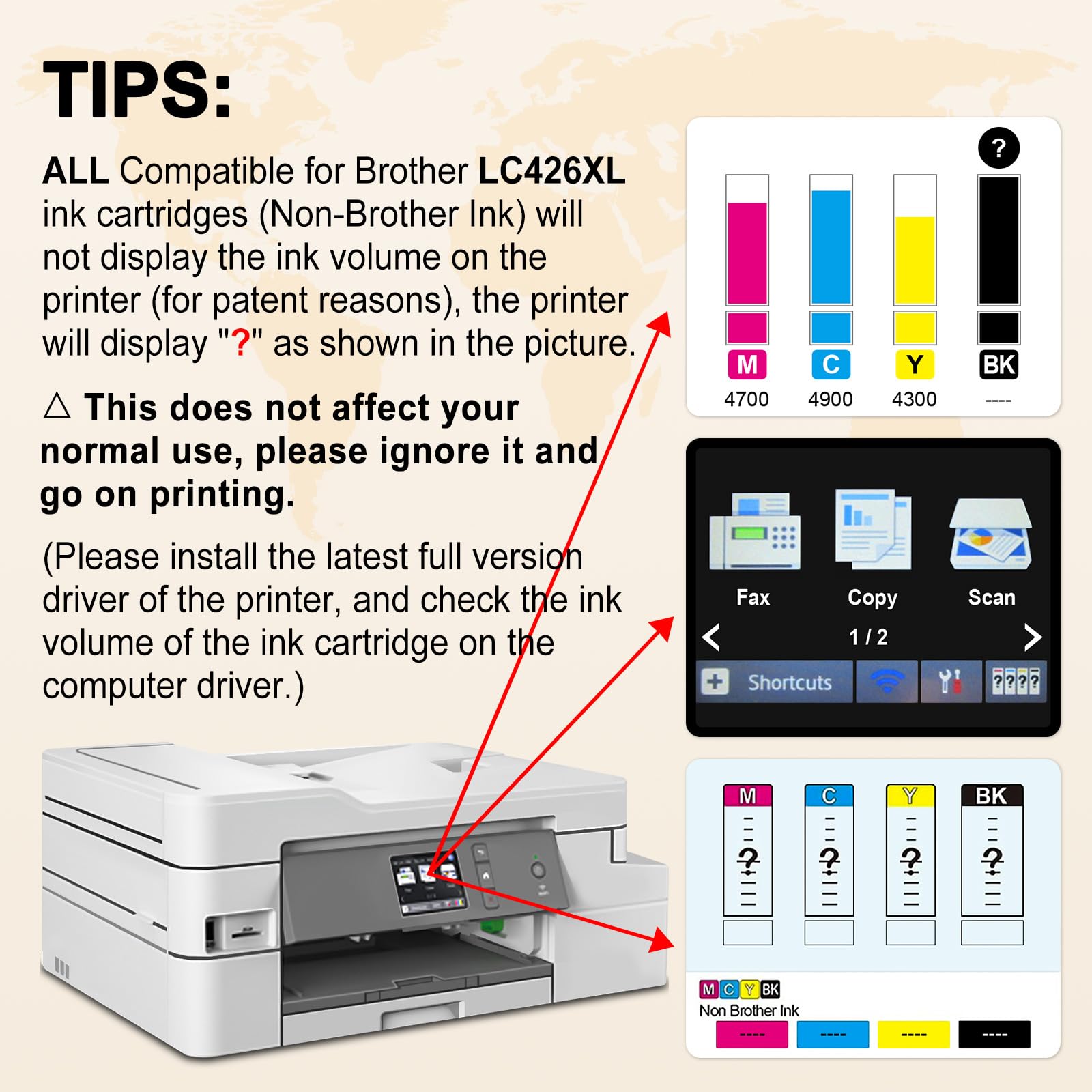 Serbatoio Inchiostro Magenta Brother LC406XL Compatibile Per MFC-J4335DW E Simili