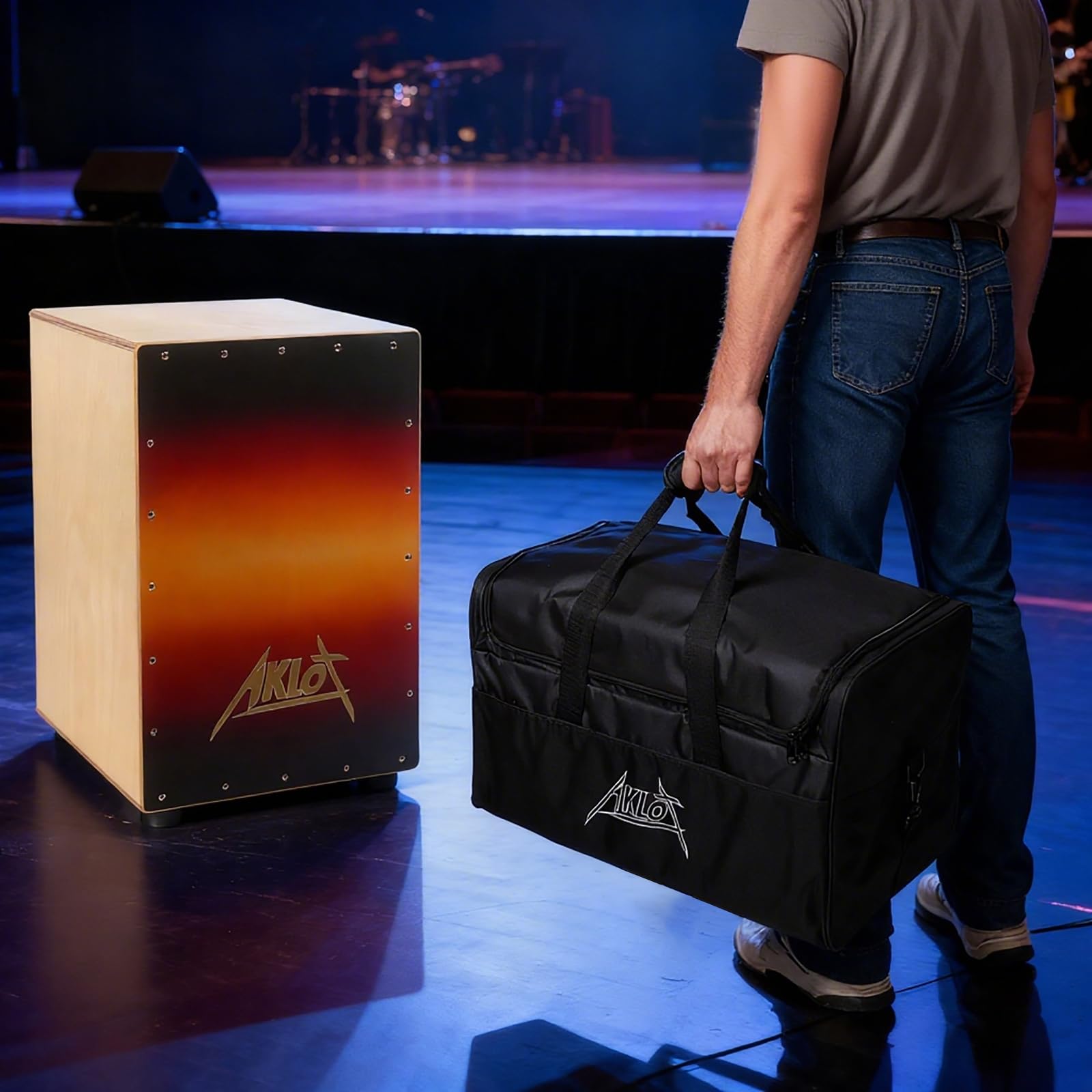Amazon.co.jp: AKLOT カホン、サンセット 12 x 12 x 45.7 cm ボックス