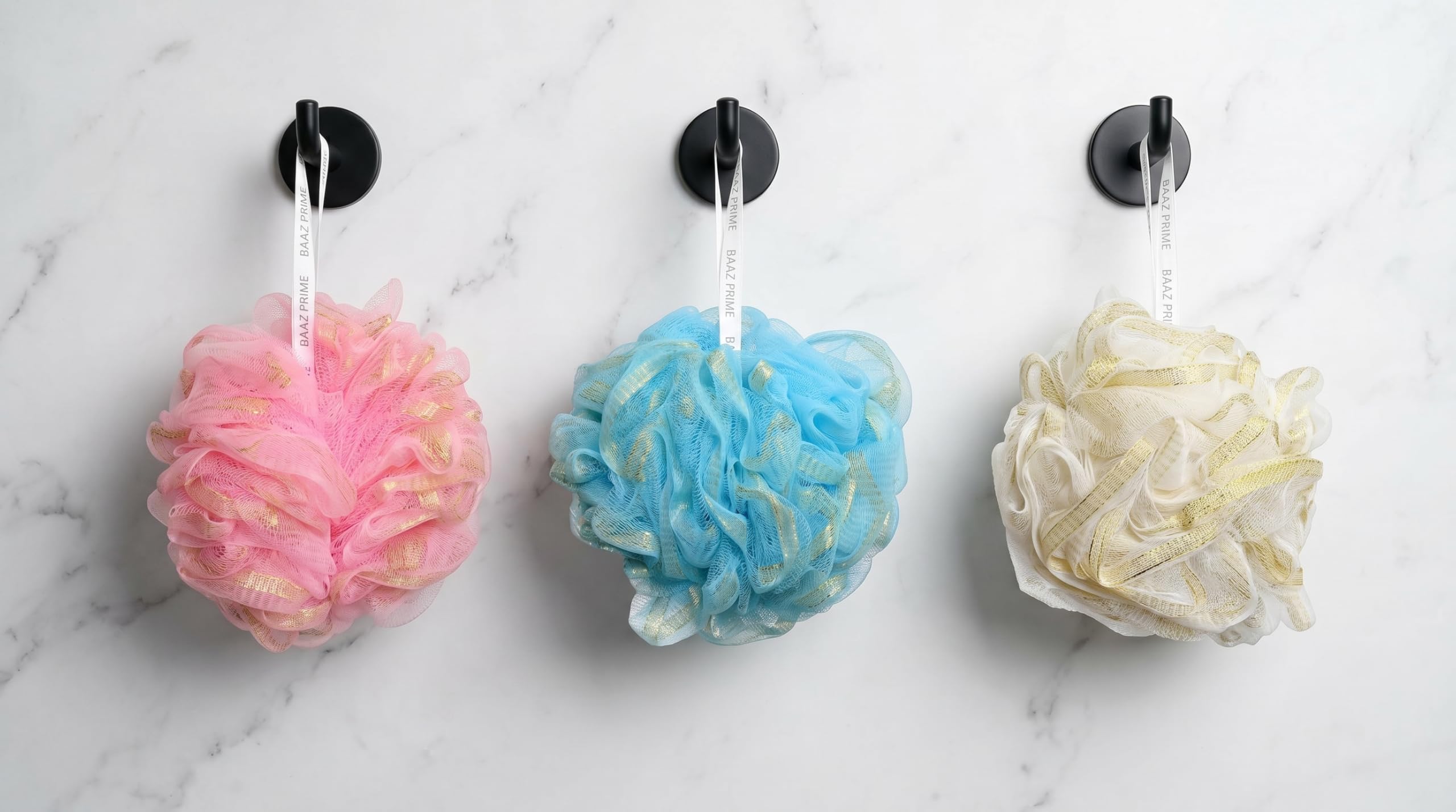Bardzo duża gąbka Loofah – 75 g luffa prysznicowa premium dla mężczyzn i kobiet z silikonową myjką do twarzy, 3 + 1 złuszczającą gąbką prysznicową Loofa z bogatą pianą głębokie oczyszczanie