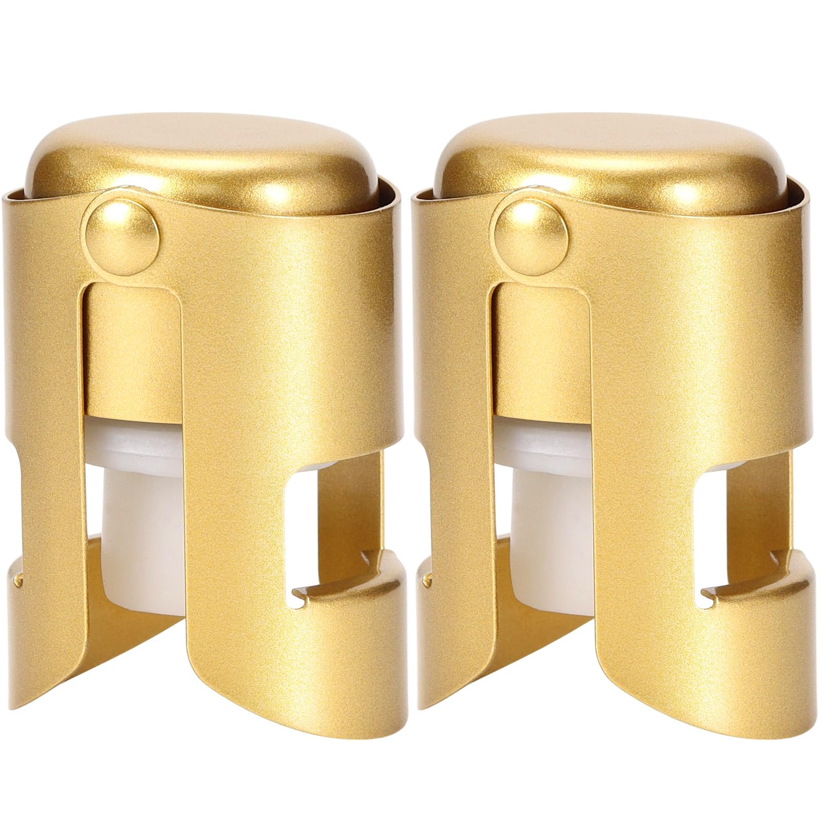 Champagne Stoppers Stainless Steel, Prosecco Sparkling Wine Bottle Stopper with Silicone Sealing Plug, Leak proof Keep Fresh Reusable Champagne Cork &