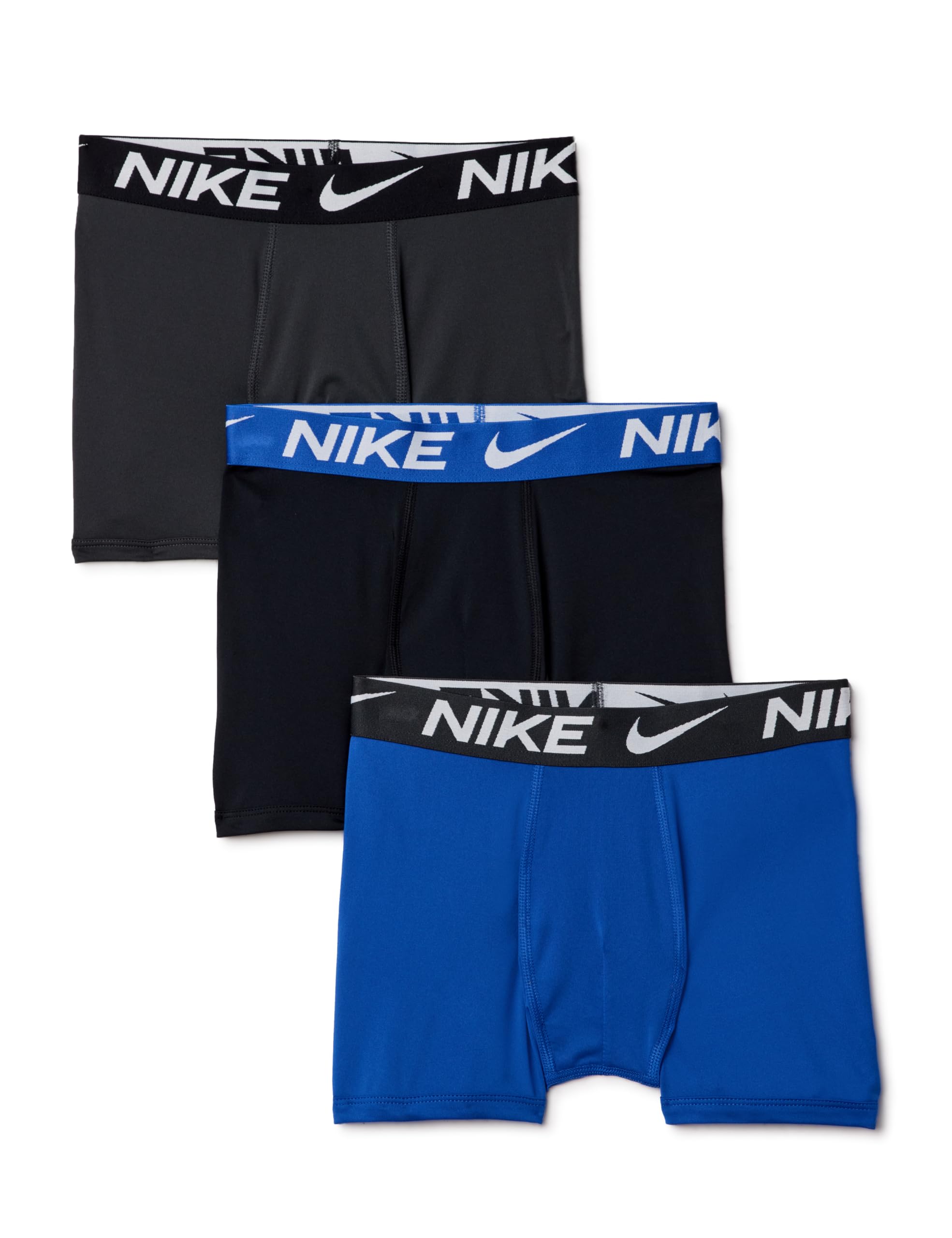 Nike Boys Multicolor Kids Boxers, 8 Y, Dri-Fit Essential Micro Boxer Briefs (3-Pack)