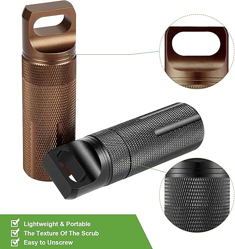 Miniatura 2 de Pastillero portátil de 4 piezas impermeable EDC para pastillas, llavero hermético, pastillero, botella de píldoras de viaje para contener