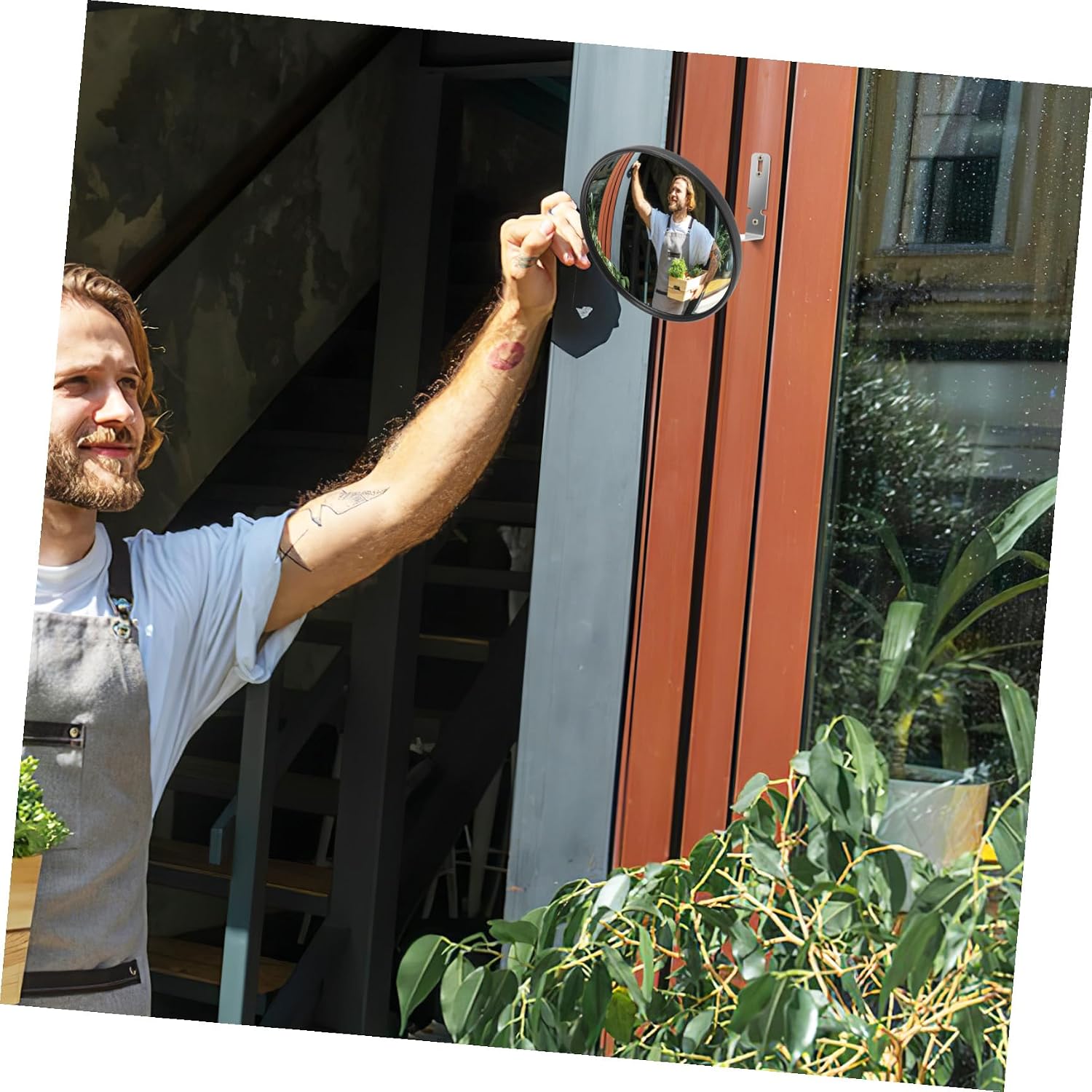 Anti-theft Mirror 16cm Wide Angle Safety Mirror for Office Garage Corner Narrow Roads