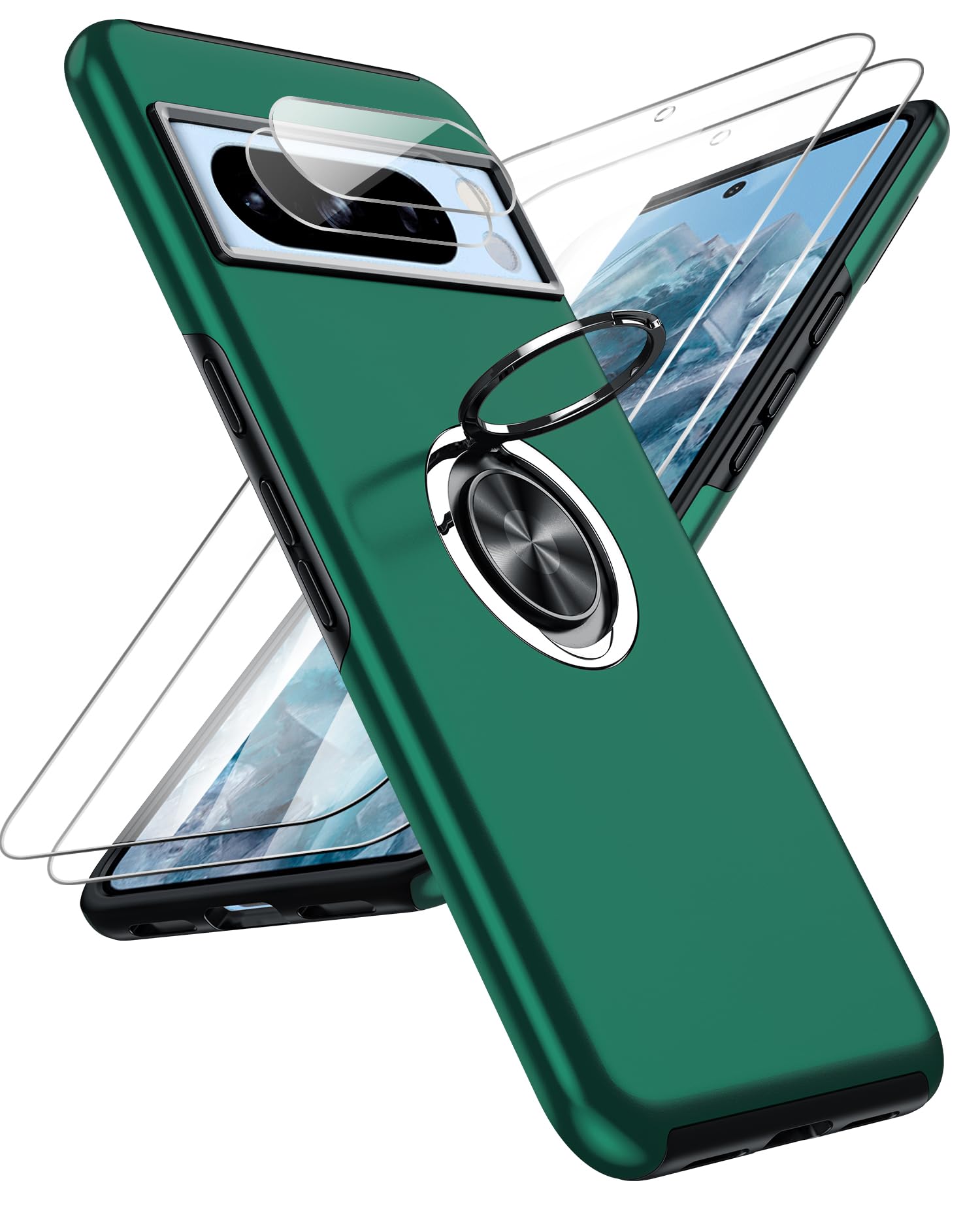 LeYi for Google Pixel 8 Pro Case: and 2 Tempered Glass Screen Protector &2 Camera Lens Protector
