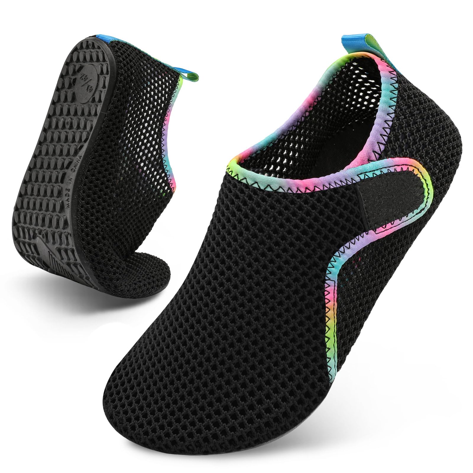 Scurtain Barefoot Water Shoes for Women Men Beach Swim Aqua Socks Summer Quick-Dry Sandals Slippers