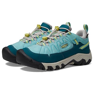 KEEN Kids Targhee 4 Low Height Durable Comfortable Waterproof (Toddler/Little Kid/Big Kid) Kids Shoes Reef Waters/Daiquiri Green