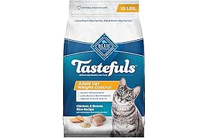 BLUE Buffalo Tastefuls Natural Food for Weight Control - Adult Cats - 15lb Bag