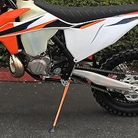 Vista 8 de JFG RACING Soporte lateral de patada para moto de tierra de forja de aluminio con resortes para XC XCW XCF EXC EXCF 150 200 250 300 350 400 450 500