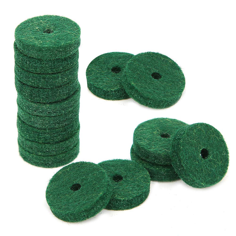 180 Uds, Teclado de Piano de Lana Pura Verde, Almohadilla de Fieltro, Accesorio de Instrumento Musical Redondo, Accesorios de Piano Deportes De Ocio Ajedrez Y Cartas, Deportes De Ocio