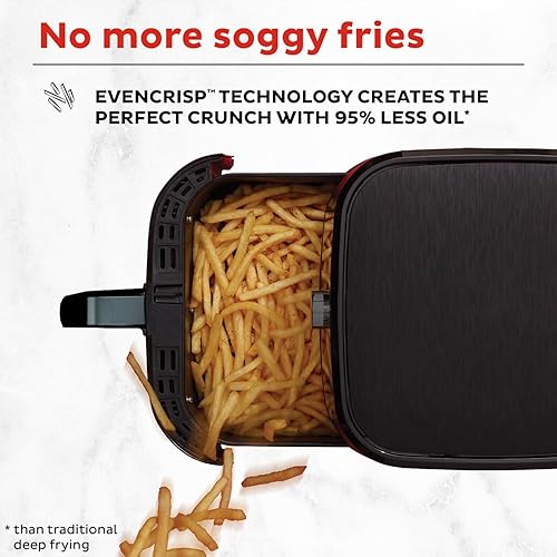 Vista 14 de Instant Vortex - Freidora de aire XL de 6 cuartos de galón, funciones 4 en 1, dora, asa, recalienta y hornea comidas rápidas y fáciles, más de 100