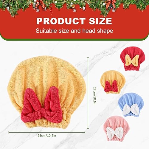Miniatura 6 de 2 gorros de microfibra para secar el cabello, 2026, toalla absorbente para el cabello para mujer, toallas de pelo de secado rápido, pajarita suave,