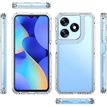 متوافق مع حالة Tecno Spark 10،3 في 1 غطاء واقي مضاد للسقوط وامتصاص الصدمات متوافق مع غطاء حافظة Tecno Spark 10 C KI5k KI5m واضح