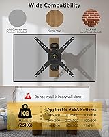 Vista 2 de FORGING MOUNT Soporte de pared giratorio para televisores de 13 a 49 pulgadas, soporte de pared extensible vertical y horizontal, soporte de TV