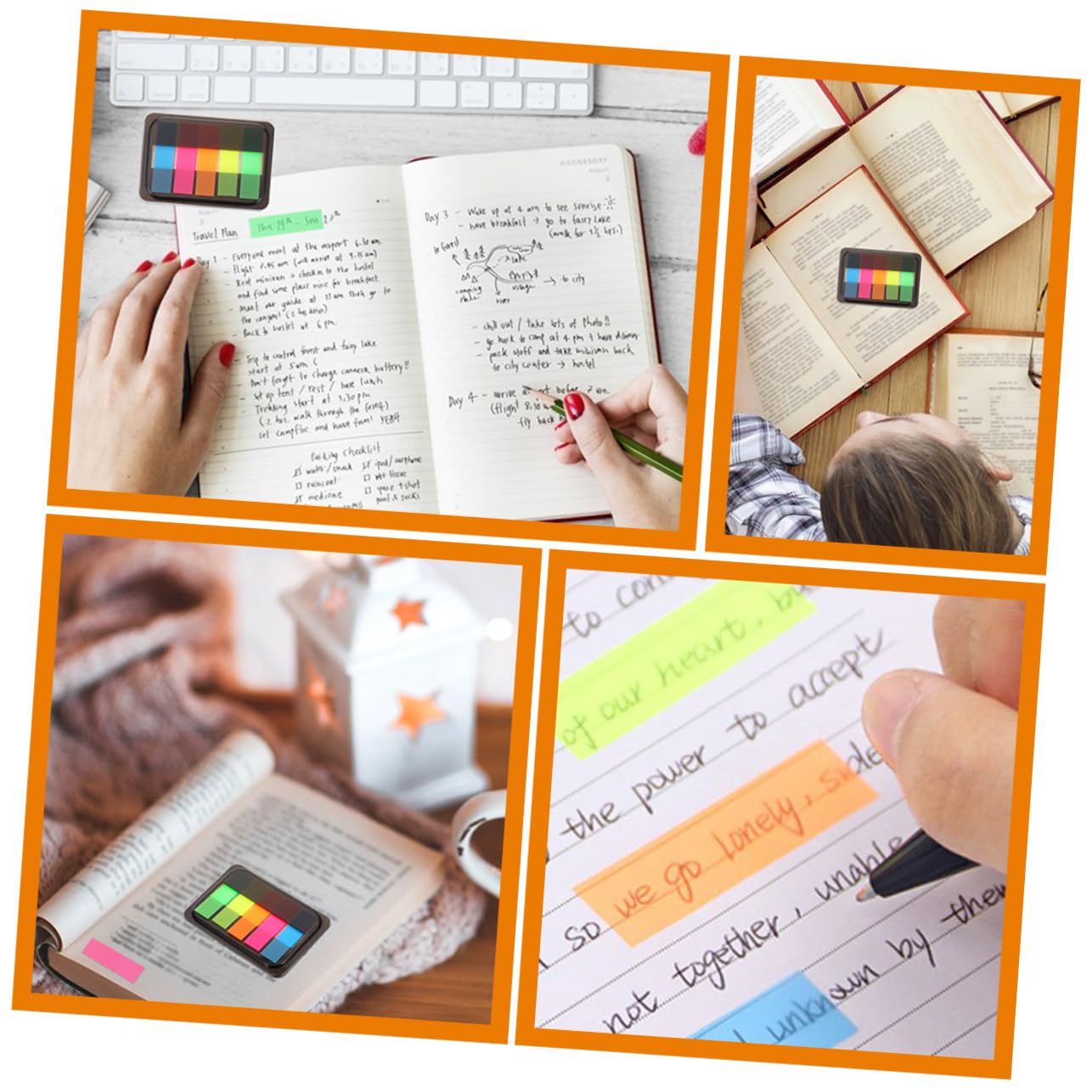 ARTIBETTER 5 set Con Segnalibri Adesivi Per Libri Etichette Evidenziate Linguette Per Libri Per Annotare Indice Delle Annotazioni Linguette Colorate Per Libri Bandierine E 6 scatole*5