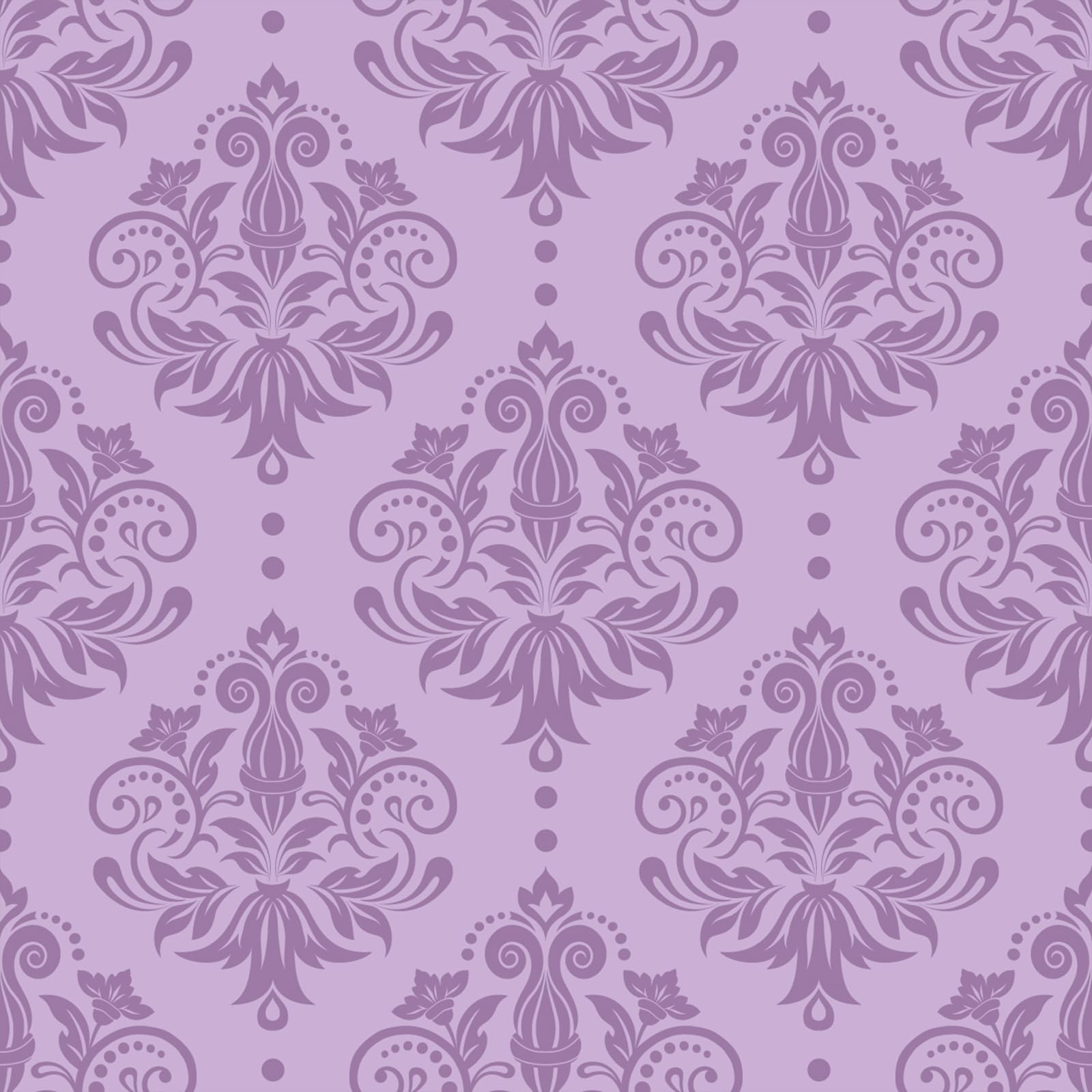 Papier peint damassé violet lavable et repositionnable pour rénover facilement vos meubles