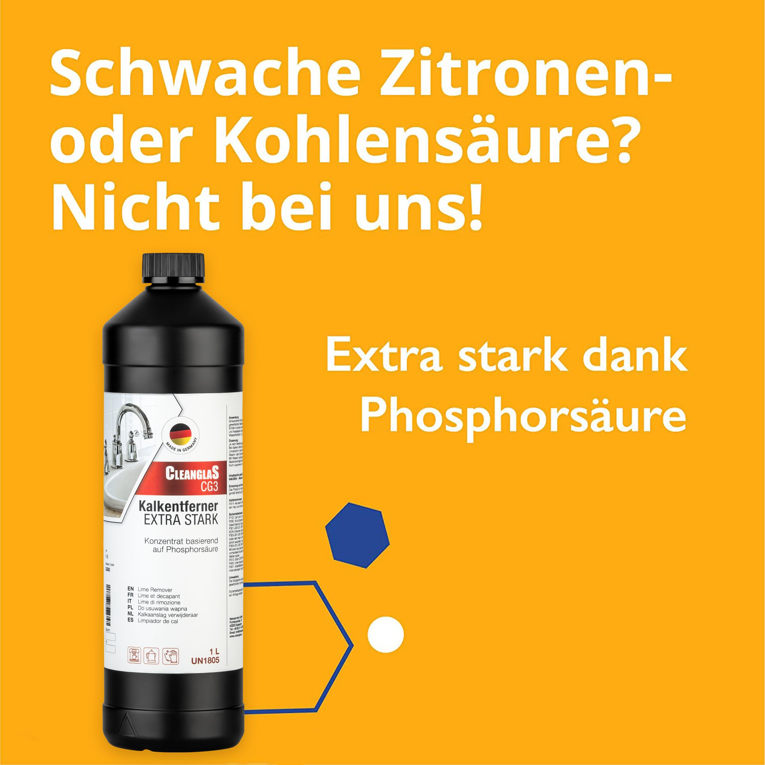 Set zur Badezimmer-Versiegelung | 30ml Graphen Nano-Versiegelung CGX ULTRA für Dusche, Fenster, Keramik, Kunststoff | inkl. Kalkentferner Dusche Stark | Glas Voreiniger