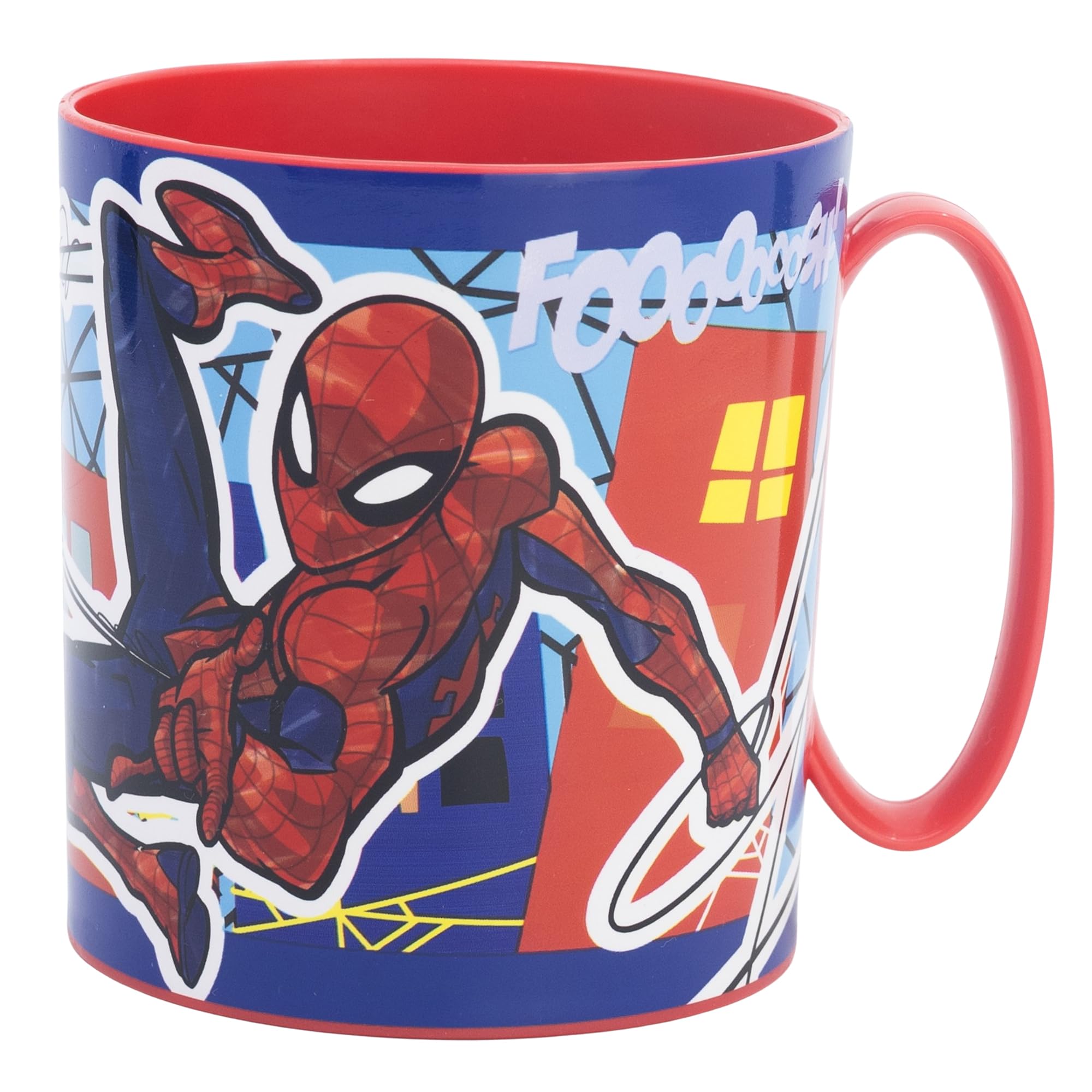 Golddunes Cartoon Kids Character Cute Mini Tiny Mug 265ML Drinking Re-Usable Plastic Cup Microwave Safe 7.5cm x 7.5cm (Spiderman Mob)