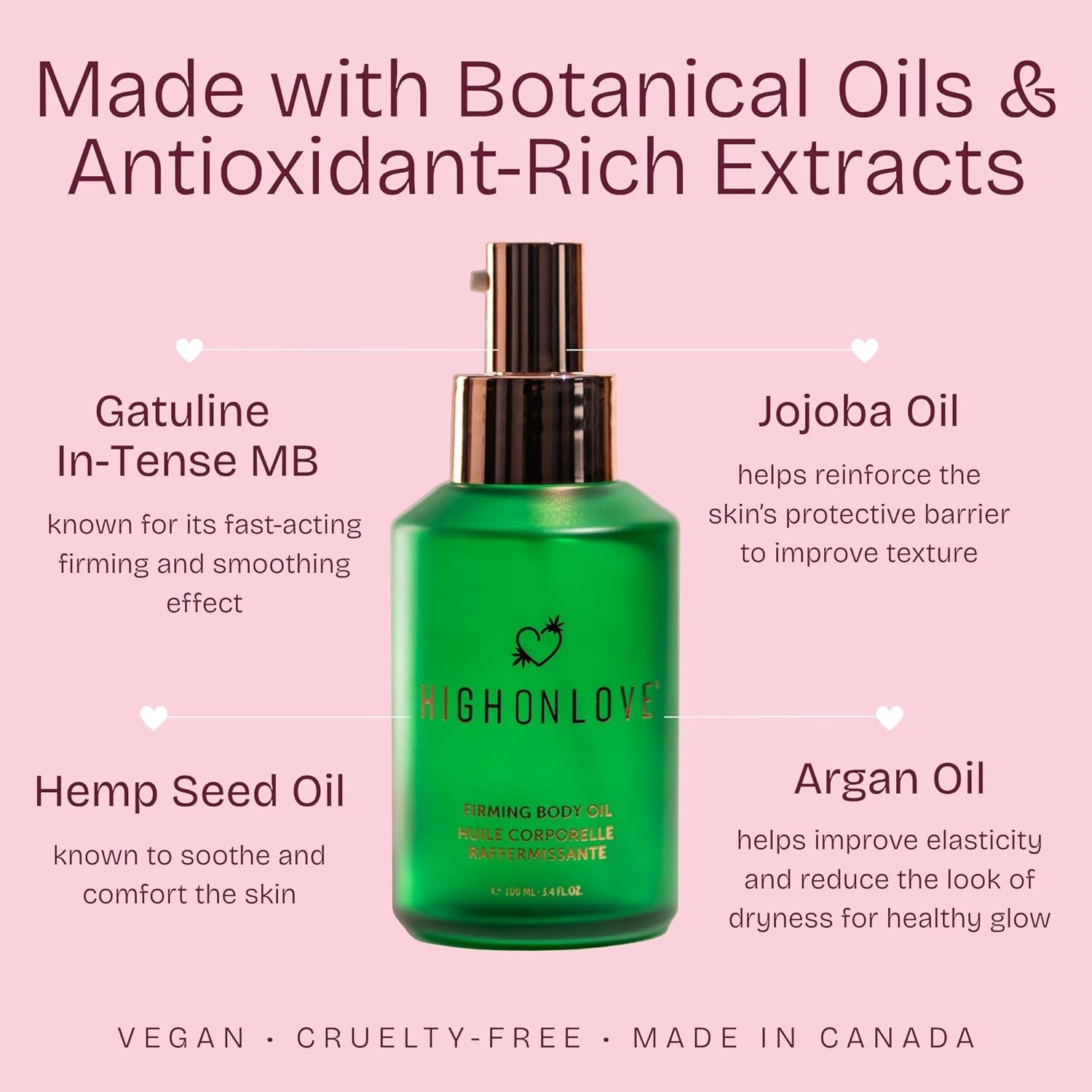 High On Love Anti-Aging Bundle - $78 Value - Firming Body Oil + Gua Sha - Hydrating Anti Wrinkle Treatment for Loose Skin & Cellulite (Vegan, Cruelty Free) - Image 5