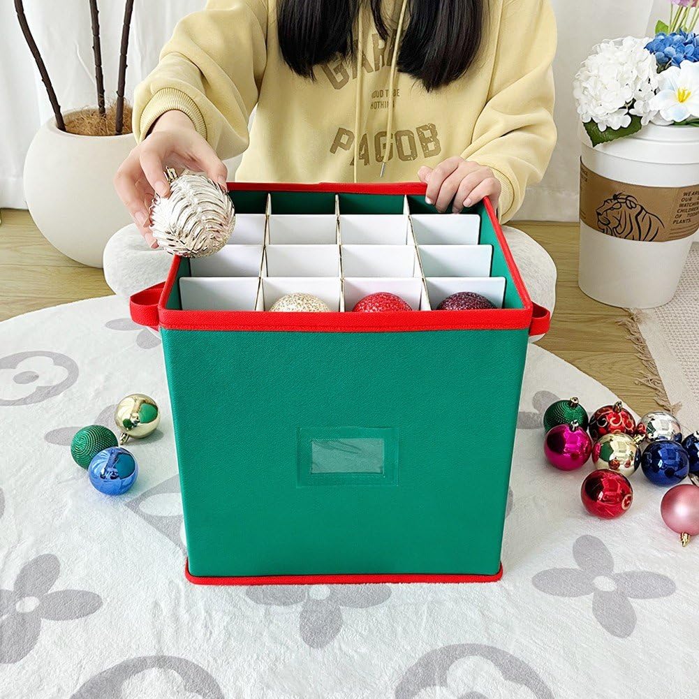 Aufbewahrungsbox Für Weihnachtskugeln, Behälter Für Weihnachtsschmuck, Große Organizer-Tasche Für 64 Weihnachtsschmuck Oder Weihnachtsbaumschmuck