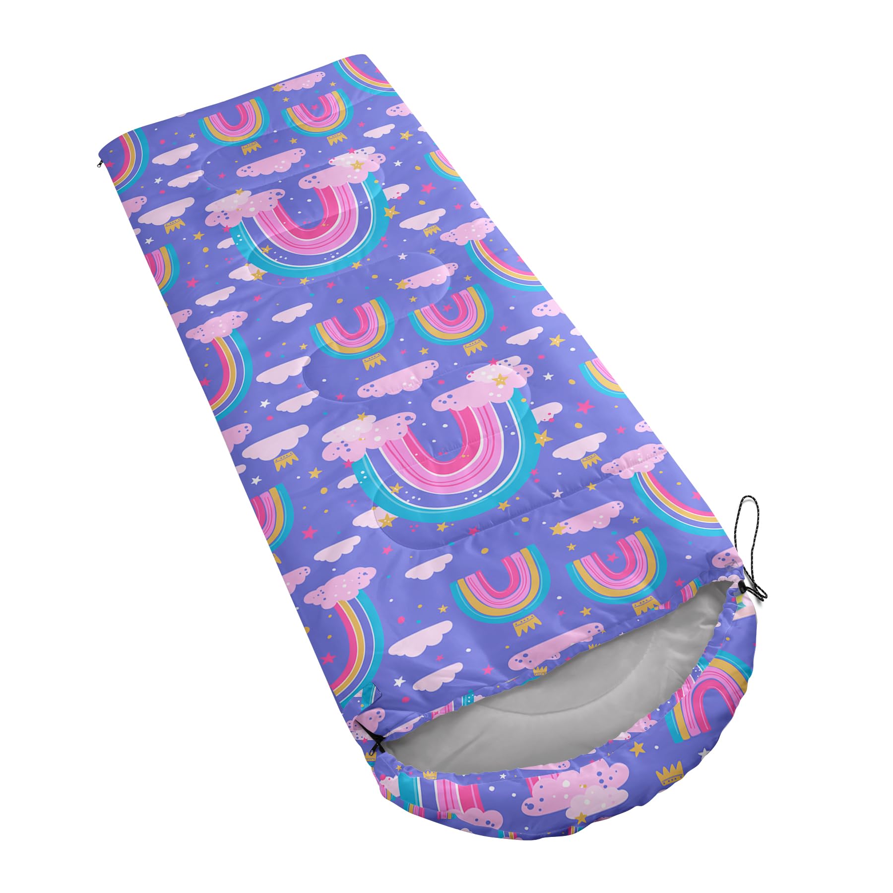 AILONEN Saco de dormir de camping con escamas de sirena para adultos y adolescentes, ligero e impermeable, 3 estaciones de clima cálido y fresco, bolsas portátiles para viajes, al aire libre