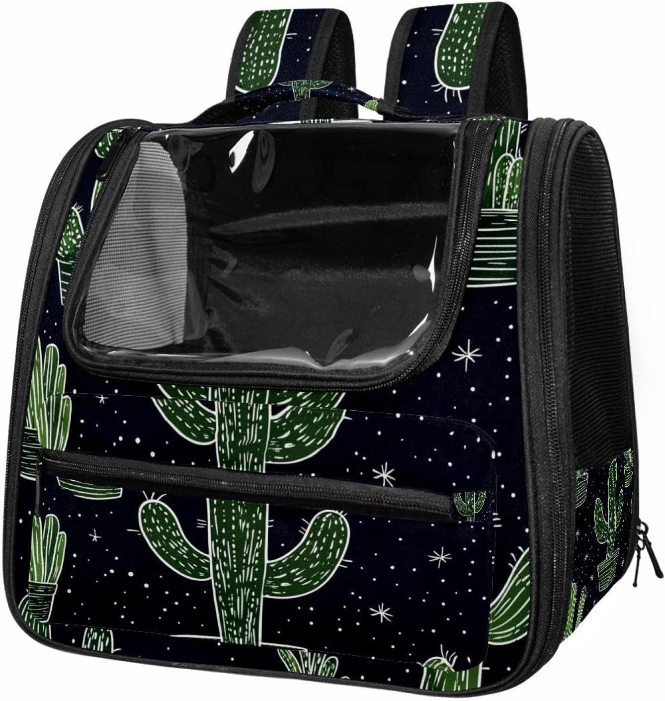 Green Cacti Print Airline Approved Pet Carrier for Small Dogs & Cats
