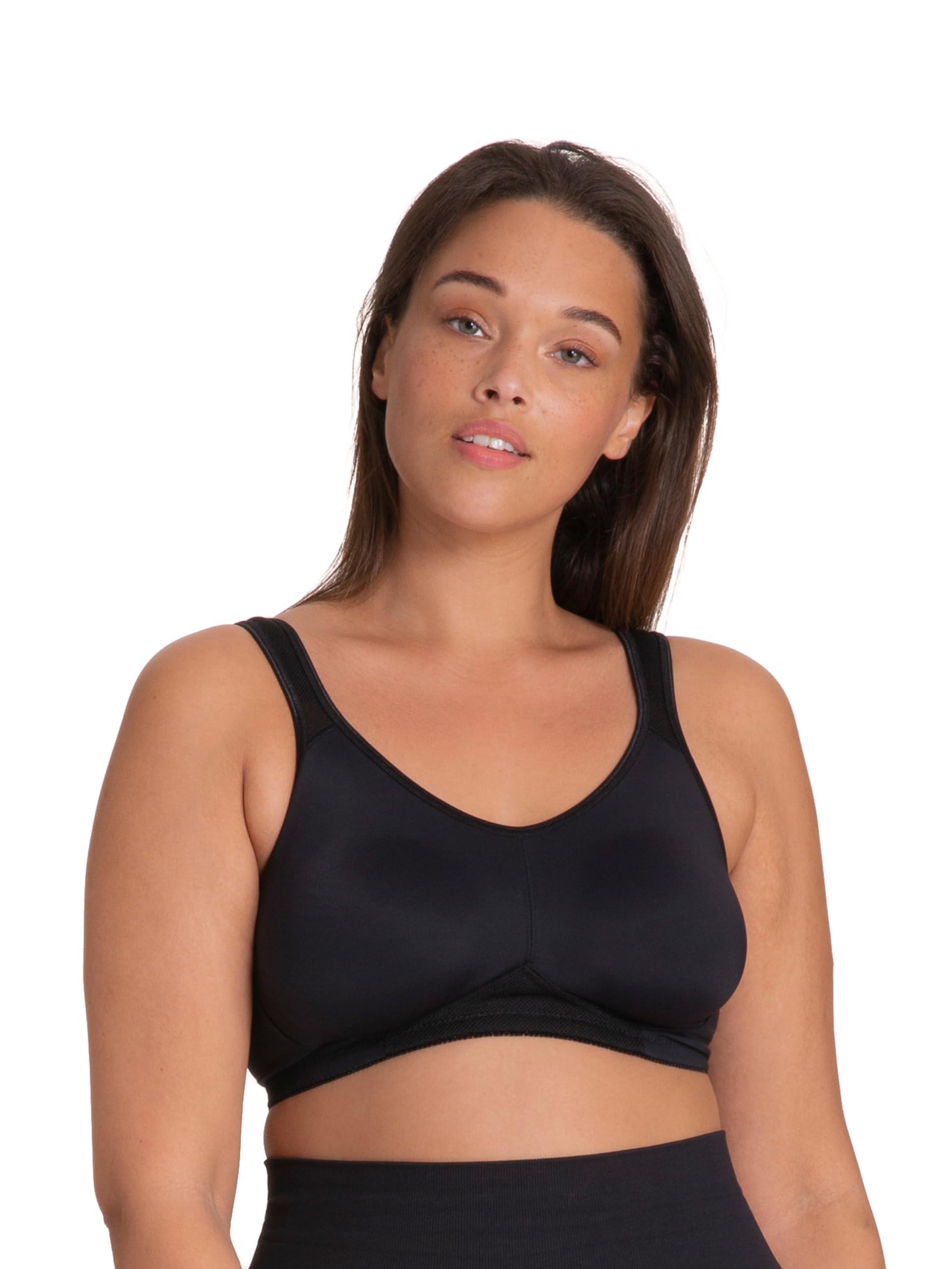 Dorina Damen Sport BH, Flex D1901A, Schwarz Weiß