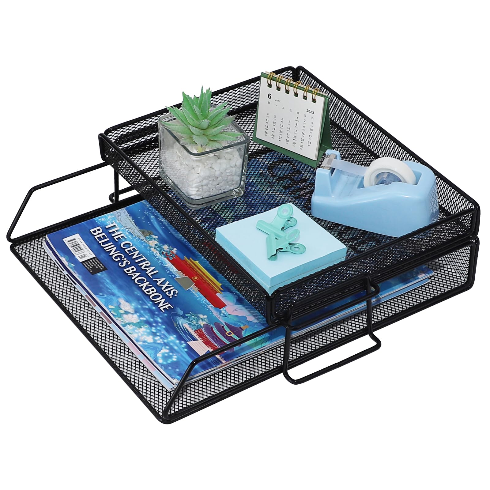TSDRBWO 1-Tier Letter Tray, Filing Tray for Office Desk, Paper Tray Desk Organiser — image 1