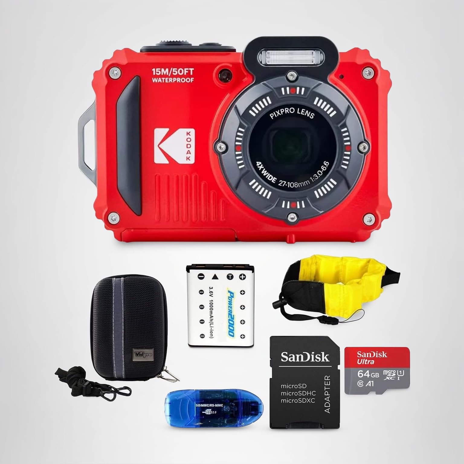 Amazon.com : Kodak PIXPRO WPZ2 Waterproof Digital Camera Bundle