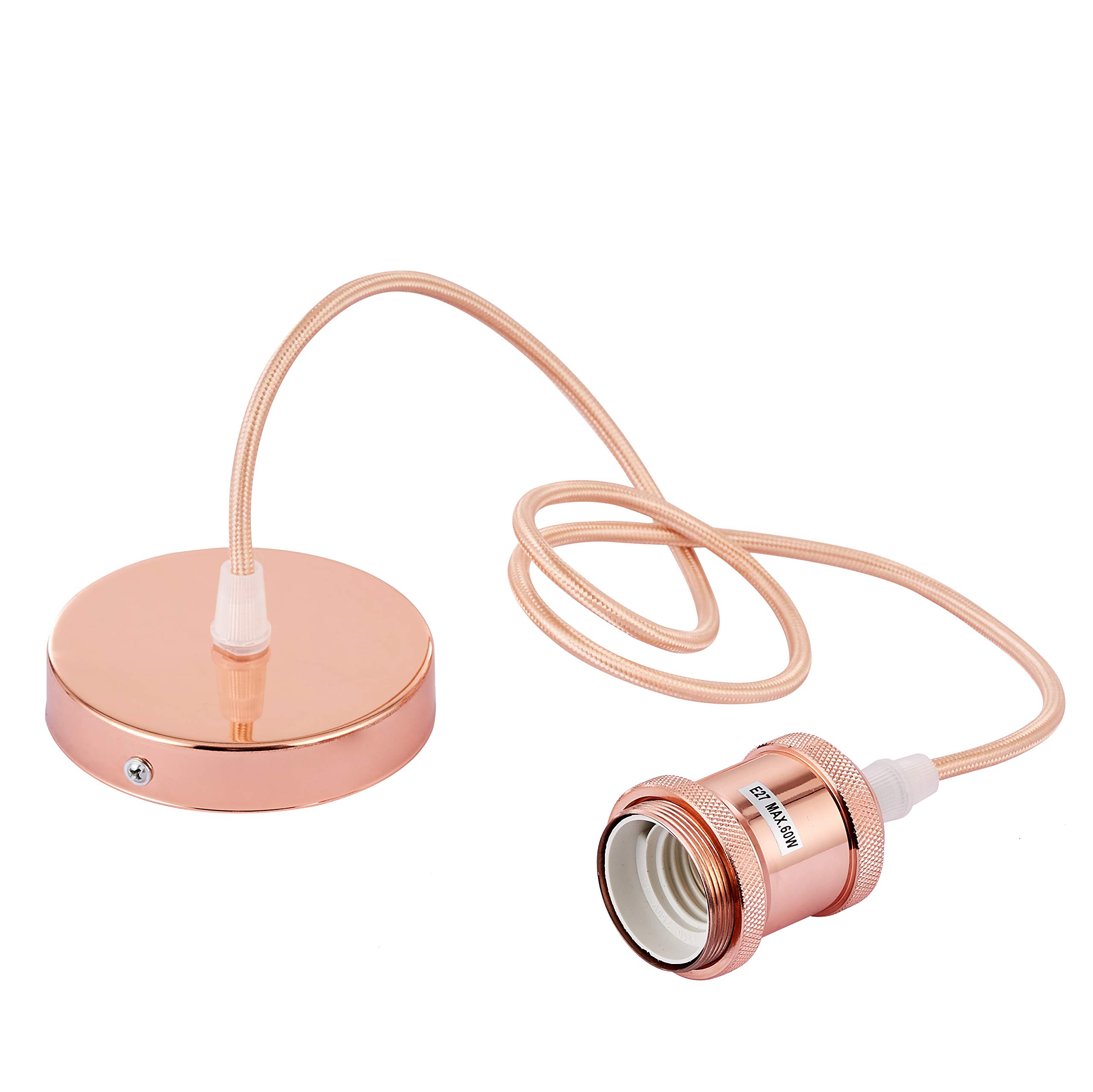 Innoteck Vintage Ceiling Pendant Lamp Holder(E27) - Rose Copper