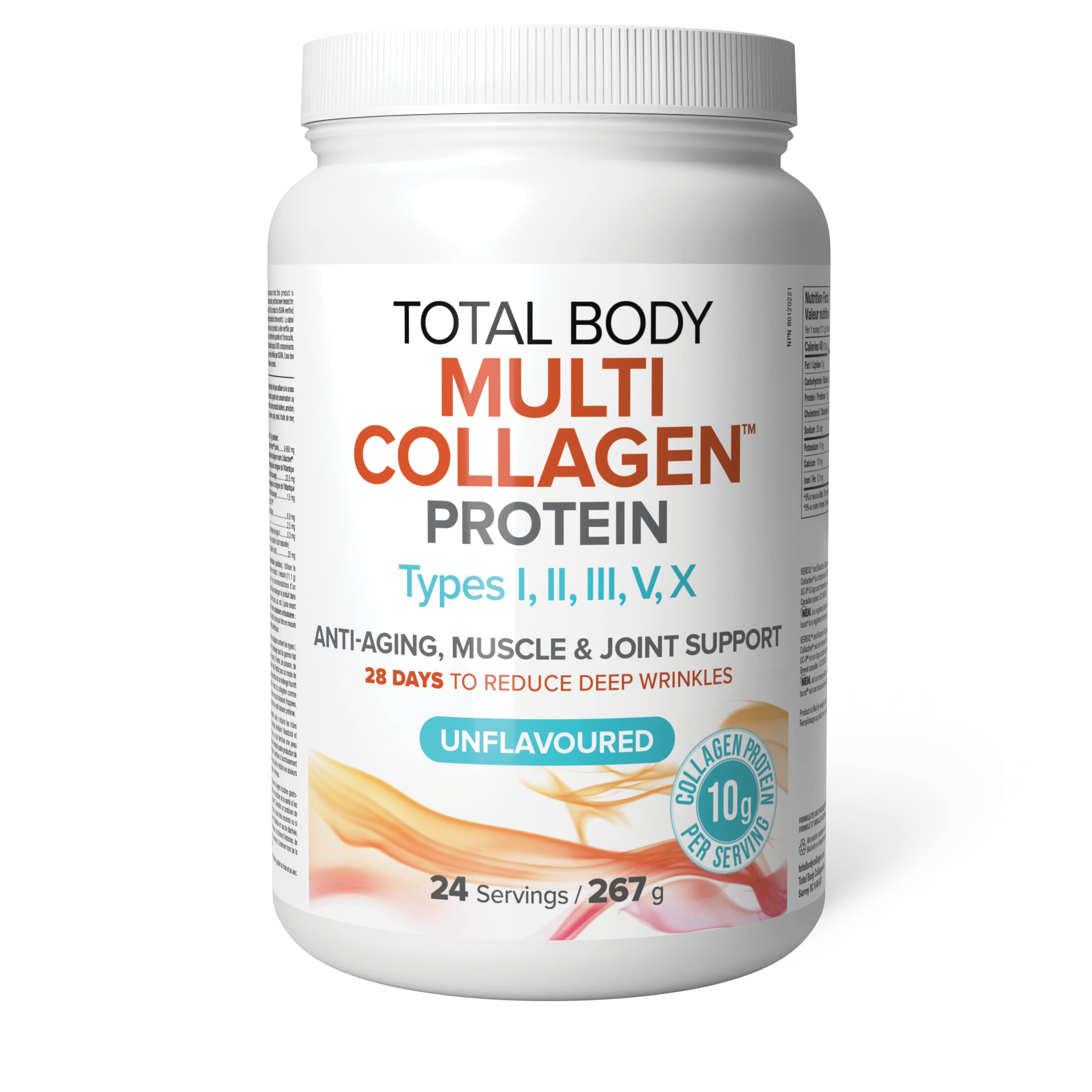 Natural Factors Total Body Multi Collagen Protein, 267g