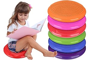 Amylove 6 Pcs Cojín Sensorial Wobble Inflable Asiento Equilibrio Niños