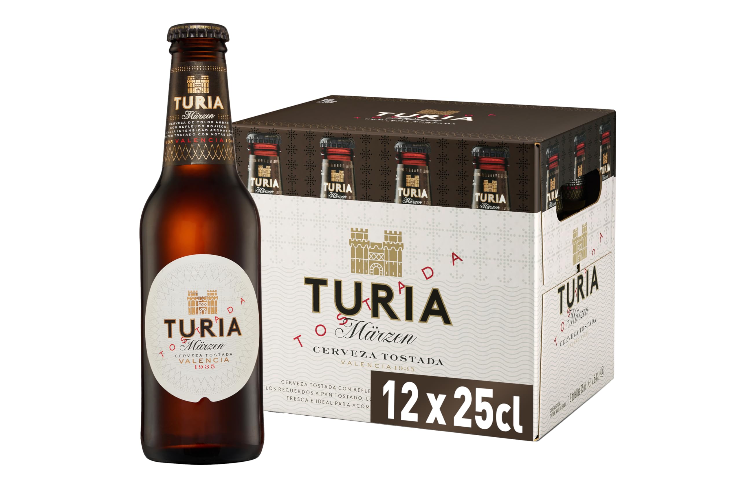 Turia Marzen Cerveza Tostada - Caja de 12 Botellas 25cl