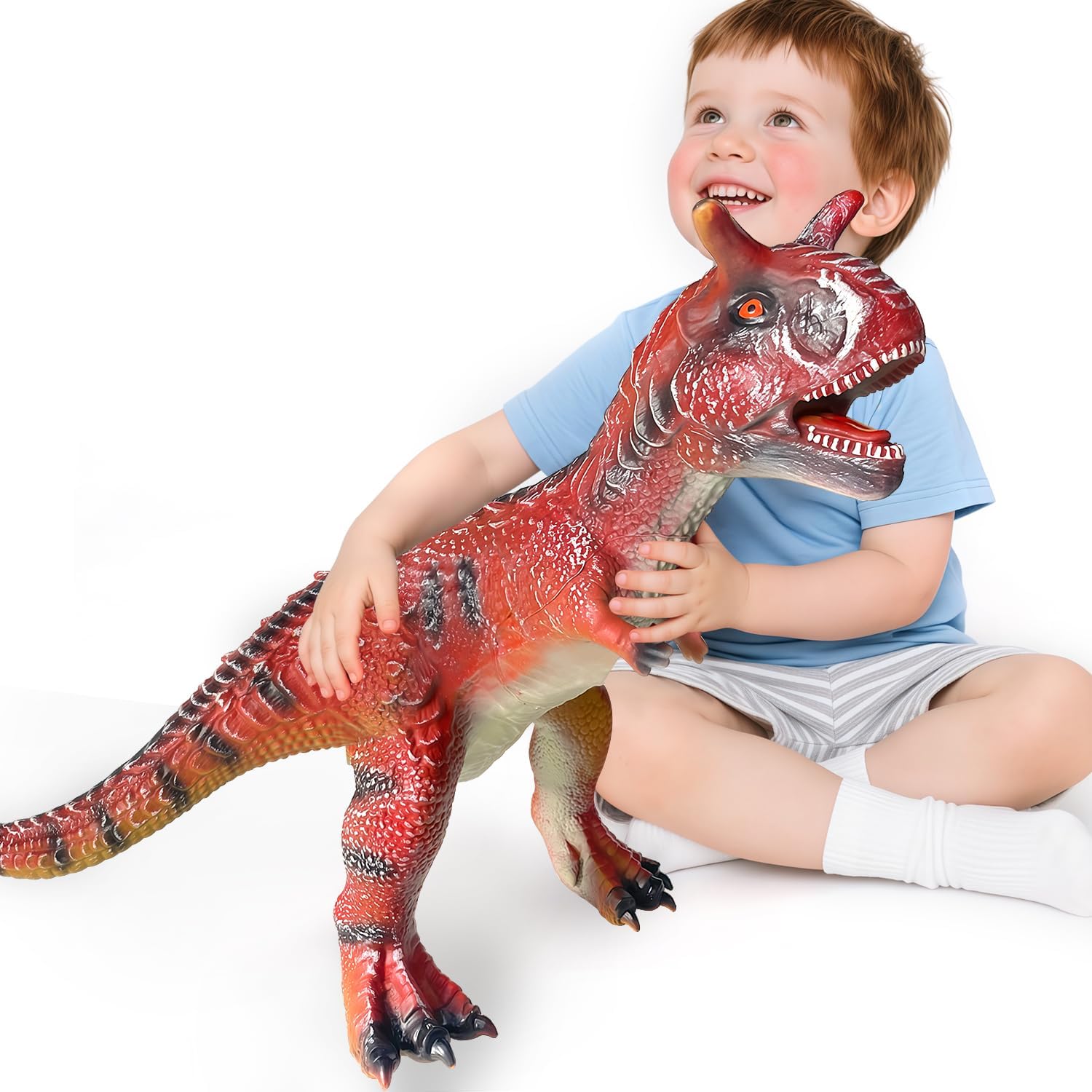 Big Carnotaurus 28 inch, Dinosaur Toys for Kids 3-5, Large Inflatable Dinosaur Toys for Kids Toddler Party Favors, Birthday Gifts for Boys Girls - Image 4