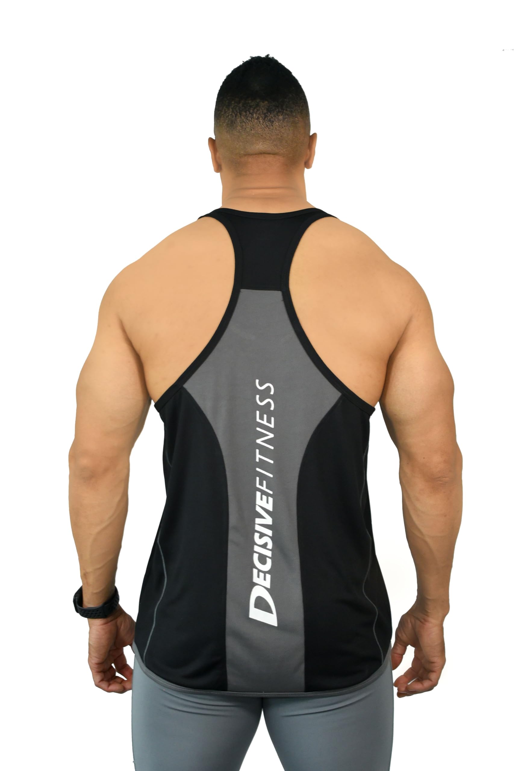 DECISIVEFitness Designer Gym Stringer Vest, Gym Vest, Racer Y Back, Sports Tank Tops, Sando for Men