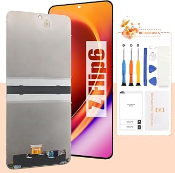Screen for Samsung Galaxy Z Flip 6 5G Screen Replacement for Samsung Z Flip 6 LCD Screen SM-F741B,SM-F741U,SM-F741W Touch Display Digitizer Assembly Repair PartsBlack No Frame