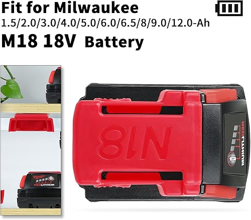 Miniatura 4 de khanka Funda rígida para pistola de engrase Milwaukee 2646-20 M18 Bare Tool + funda rígida para batería Milwaukee M18 de 18 V