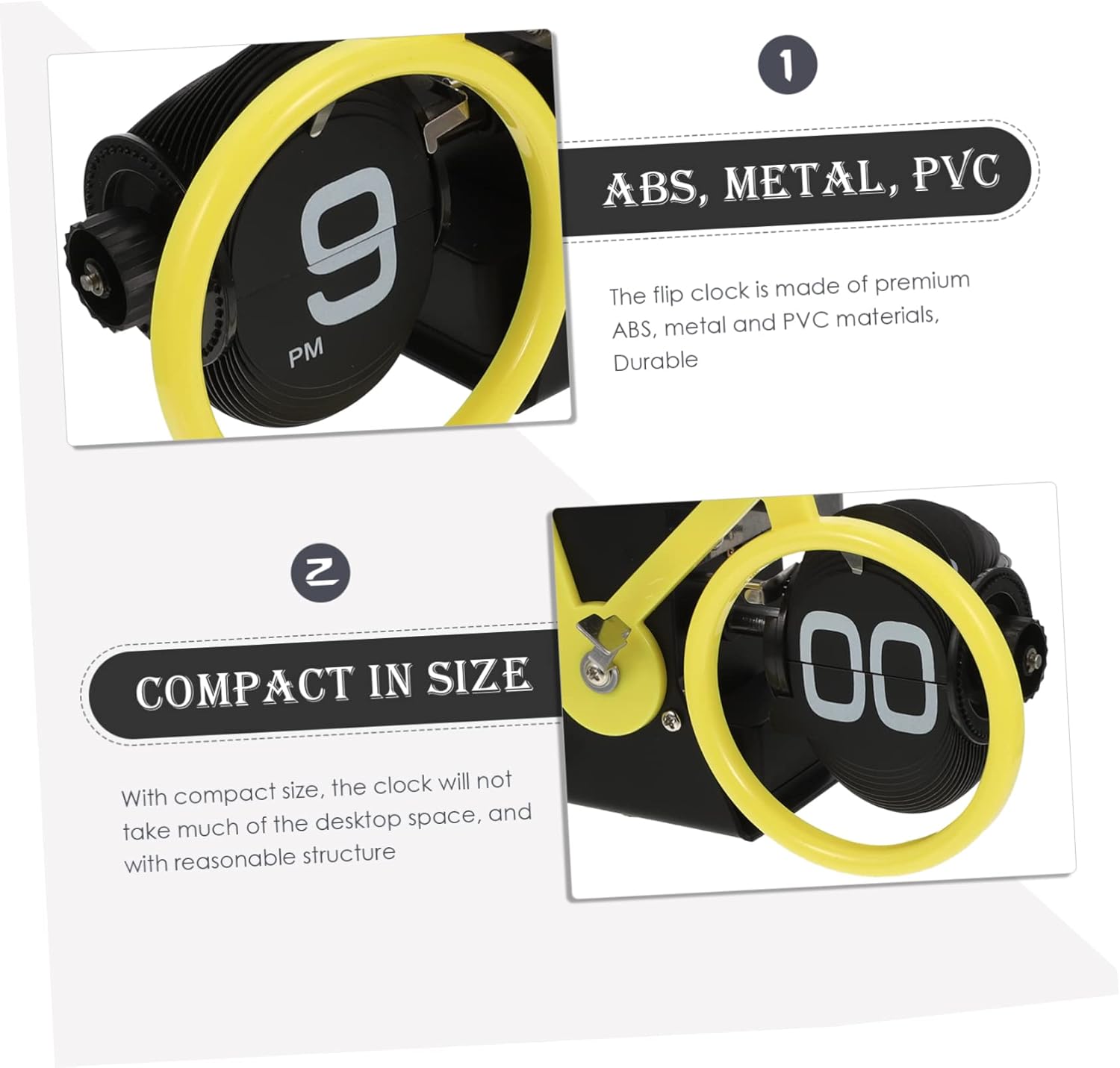 IMIKEYA Vintage Shaped Clock Retro Desk Clock for Home Office Decoration Unique Art for Study Living Room Convenient Mechanism Battery Operated Design