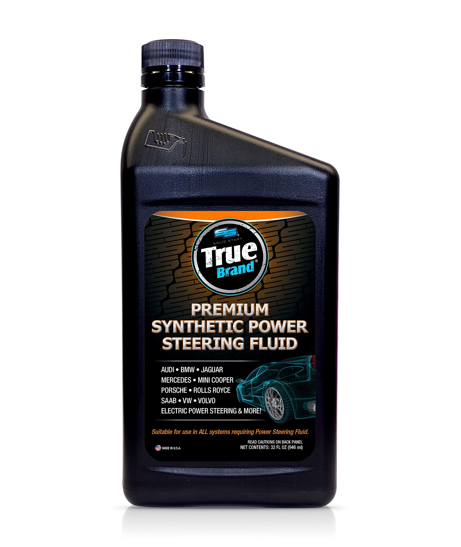 True Brand Premium Synthetic Power Steering Fluid (T3G32) | Restores Quiet, Smooth Steering | Superior Wear Protection | Meets OEM Requirements for ALL Power Steering Systems That Require Fluid | 32 fl. oz.