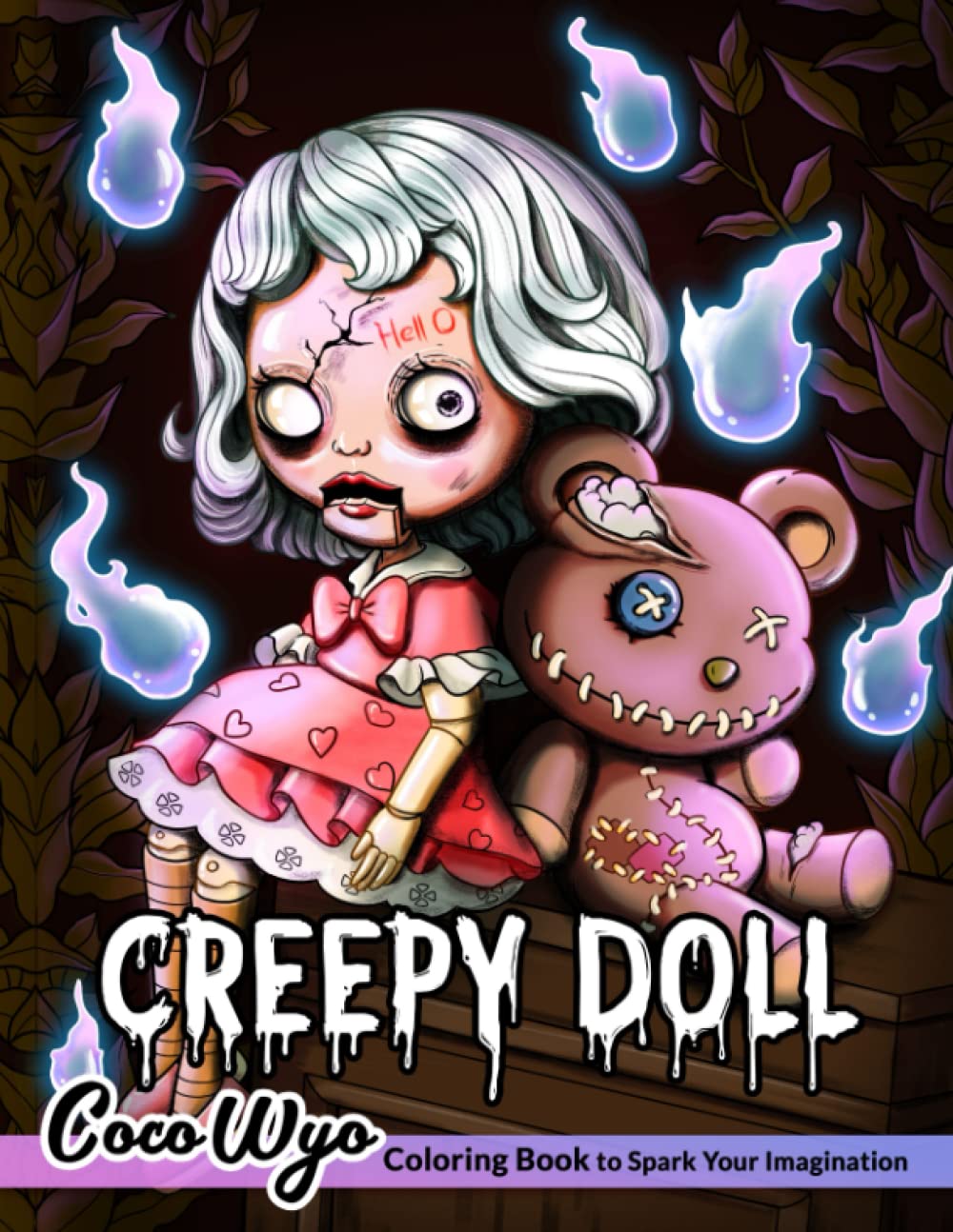 Creepy Doll Coloring Book: A Coloring Book for Adults Features Baby Dolls in Horror Style, Gore & Spine-Chilling Illustrations