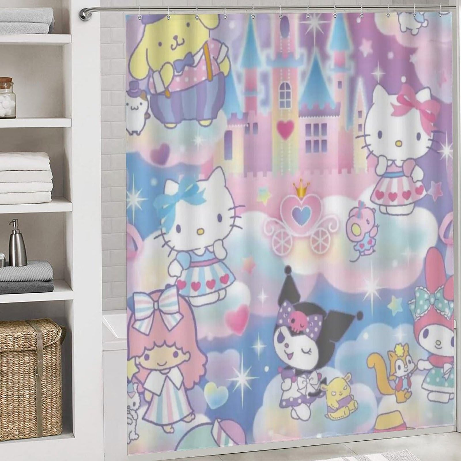 Amazon｜あいのにじょ キキララ (83) シャワーカーテン4点セット バス