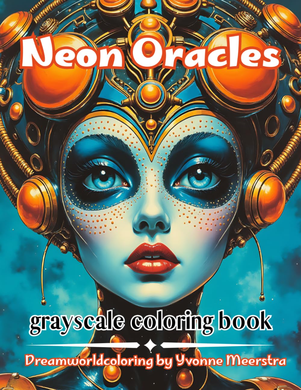 neon oracles: A Surreal Fashion-Inspired Coloring Book of Cosmic Faces and Bold Visions