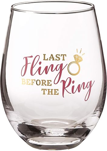 Miniatura 1 de Lillian Rose Last Fling Before The Ring - Copa de vino sin tallo, 3.25x3.25x4.75, rosa