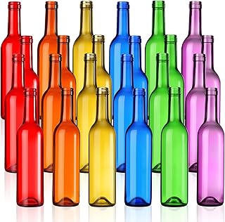 25 Glass Bottle Room Decor Ideas for a Soft Aesthetic Vibe 20 Rtteri 24 Pcs Decorative Colored Wine Bottles 375ml Empty Glass Bottles ...