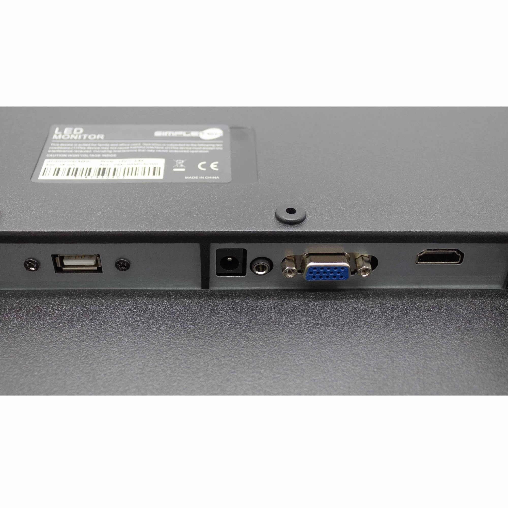 SIMPLETEK - Monitor 19" Touch | Risoluzione HD Formato 4:3 - Schermo Touchscreen HDMI VGA Speaker integrati, ideale per Casse DVR Compatibile Con Windows/macOS/Linux