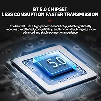 Vista 5 de Auriculares deportivos inalámbricos con orejas abiertas, Bluetooth 5.0, impermeables, a prueba de sudor, con micrófono, para deportes, correr