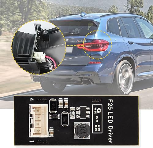 Miniatura 6 de Placa LED trasera X3 F25 -4 piezas, placa de reparación de luz LED trasera, repuesto de chip LED compatible para X3 F25 2011 a 2015 (reemplazo valeo