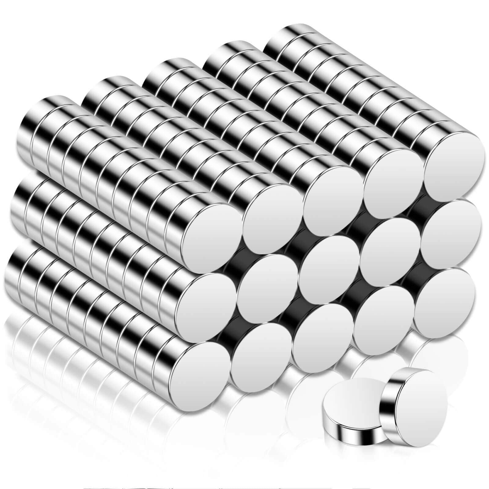 150Pcs Magnets, Small Fridge Magnets for Crafts, 4x1.5mm Round Neodymium Magnet s Mini for Muti-Use, Disc Rare Earth Magnet s Cylinder for Whiteboard, Refrigerator, DIY, Office