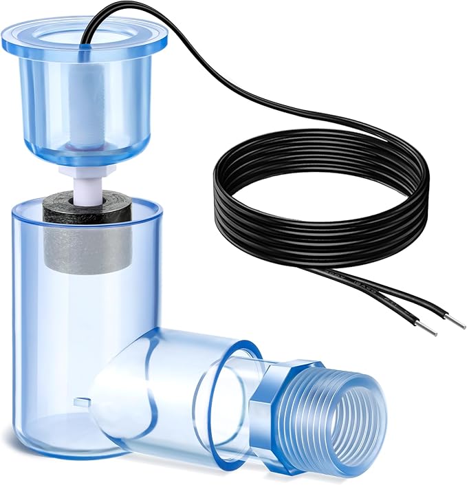 Feekoon SS2 Float Switch L Shape, 1 Pack 3/4 Inch Adaptor and 6Ft Wire